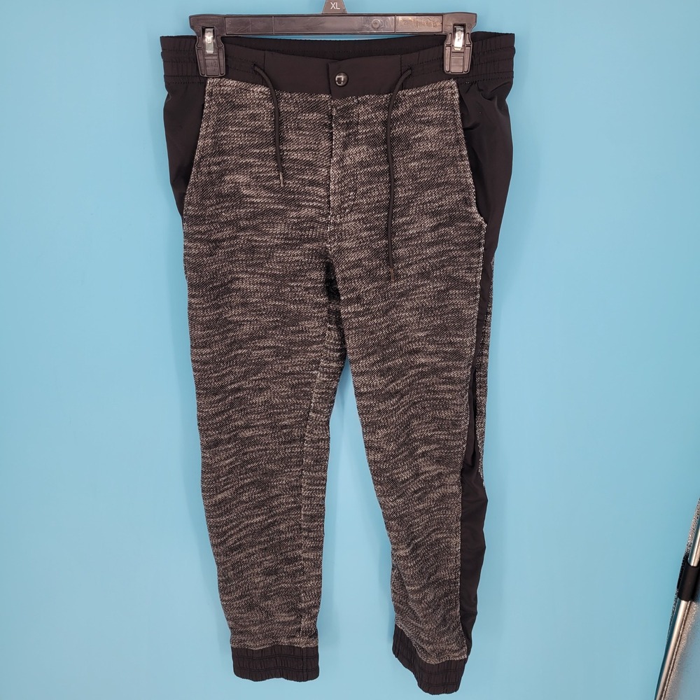 Alexander Wang Jogger Pants Womens XS Black White Marl Athleisure Knit Tapered